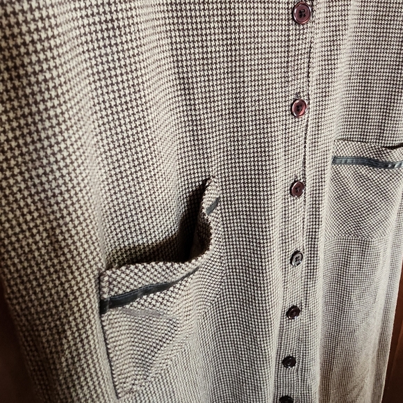 Women's Vintage Crazy Horse Jumper Maxi Dress Houndstooth Size XL - Picture 5 of 5